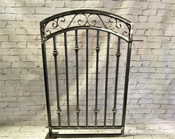 Custom Handmade 48"t x 36"w Delaware Gateway - Antique Style Entrance Gate -  Wrought Iron Entry For Yard - Ornamental Landscape Design