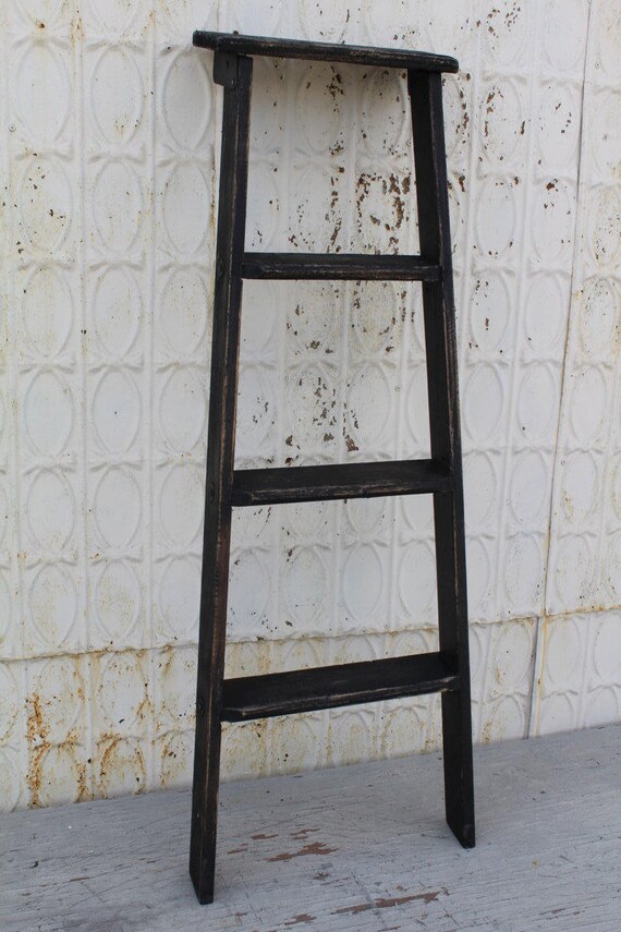 Vintage Wooden 4 Step Ladder Shelf 46 tall Choose a Etsy