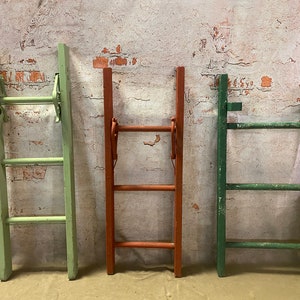 Rustic Tall Country Colored 3 Rung Antique Ladders - Vintage Decorating ...
