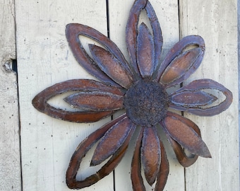 Lg Hanging  Metal Flower- Wall Art - Decorative  Petals