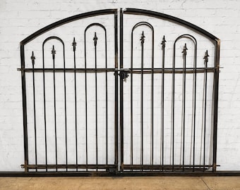 4ft Tall x 6ft Wide Center Divide Des Moines Wrought Iron Gate | Double Driveway Gate | USA Made