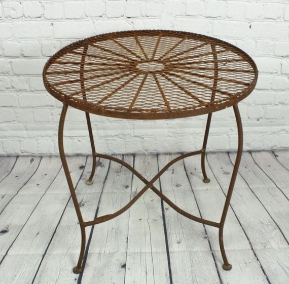 Wrought Iron Miniature Small Table Side Table Furniture Outdoor