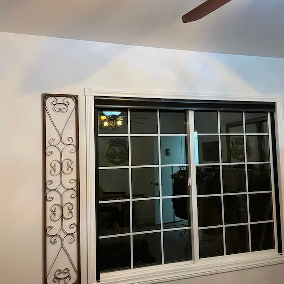 Framed window grill in Horizontal 1 strap design - Security Window