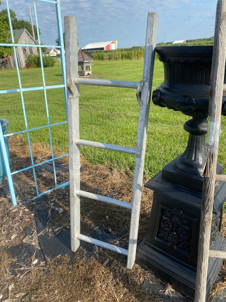 Tall 4 Round Rung Antique Wooden Ladders Choose Right or Etsy