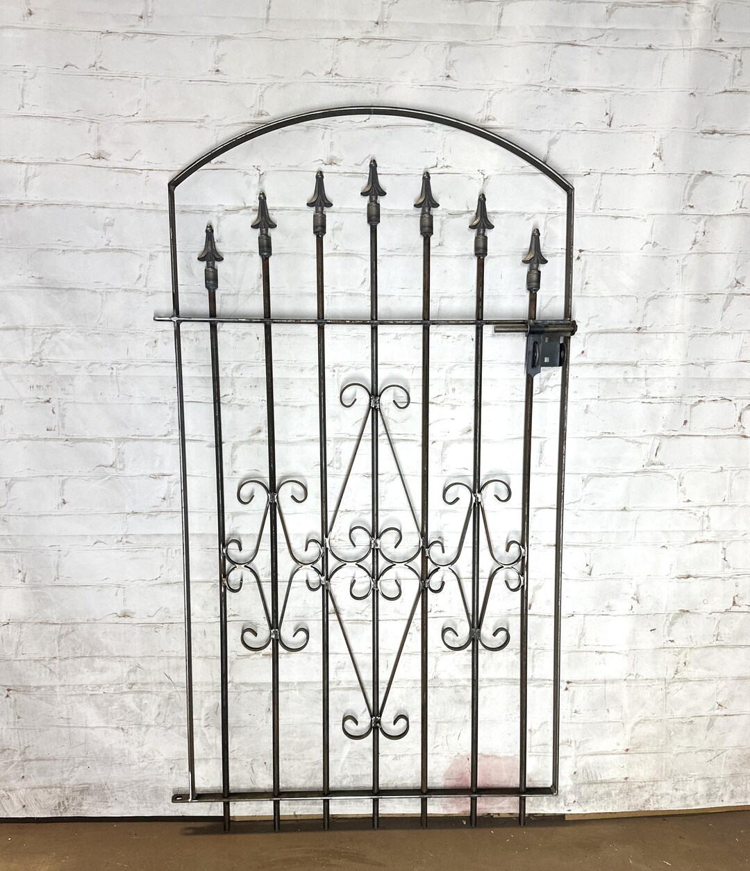 ✨良品✨ CRASH GATE クラッシュゲート Knot antiques Curly Clarkson Steel Entrance Gate – 4't Wrought Iron Spear Garden