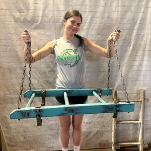 3 Rung Pot Rack Using Antique Ladder - Vintage Surface - Country Color ...