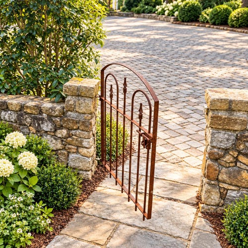 36"t x 30"w Smaller Woodson Wrought Iron Garden Gate Custom Made