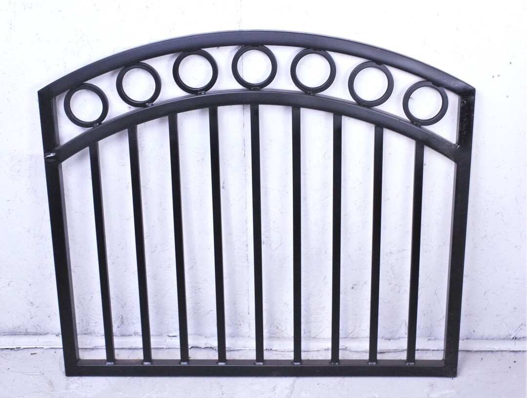 Steel Gate Rounded Custom Steel 3ft Tall Circle Top Metal Gate – Wrought Iron Entry Gate ...