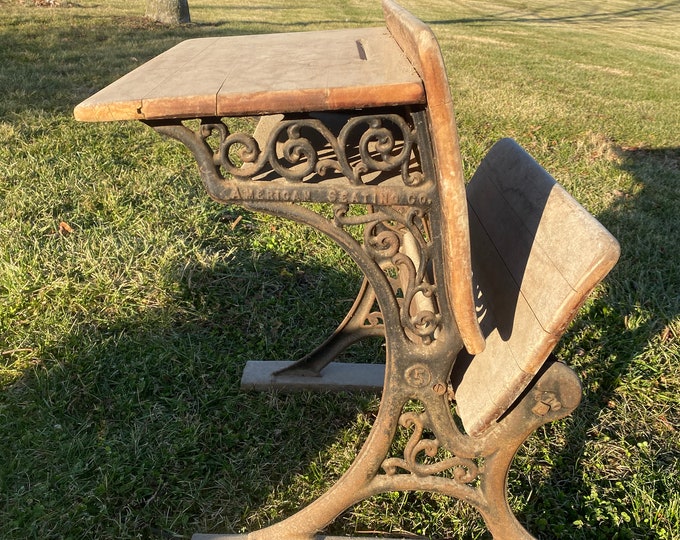 1800's Old Sears & Roebuck Co. Wooden School Desk Children's Furniture