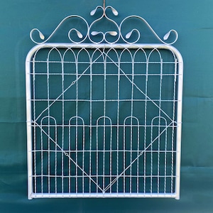 3&#39; x 3&#39; Galvanized Double Loop Woven Wire Old Fashioned Yard Gate - Cemetery Garden Entrance Fence - Cottage Fencing Entry - Vintage Antique