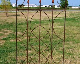 Wrought Iron 27 Beatrice Ball Topiary Flower Trellis, Metal Plant Climber,  Vegetable Garden Wire, Rustic Yard Sculpture , Round Trellis 