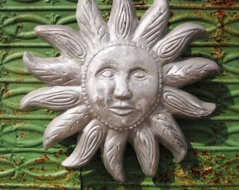 20" Aluminum Rising Sun - Art Sculpture - Celestial  Wall Hanging - Thick Heavy