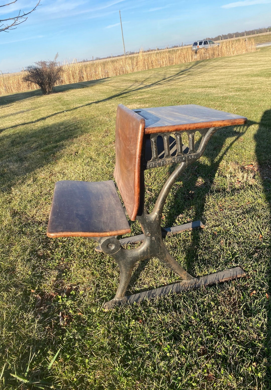 1800's Old Sears & Roebuck Co. Wooden School Desk Children's Furniture