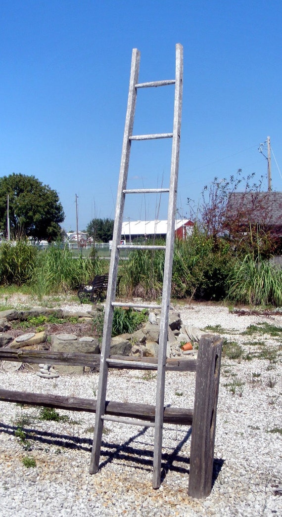 Antique Wood Ladder with 7 Rungs 84 long Choose a Etsy