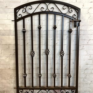 Antique Style Custom 48&quot;t x 36&quot;w Donovan Wrought Iron Garden Gate - Metal Entry - Heavy Security Designer Art  - Entrance  Art