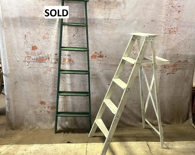 Antique Vintage Wood Ladders Rustic Steps Home Decorating Rustic Decor