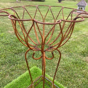 Wrought Iron 32 Caroline Plant Stand Outdoor Patio Metal Flower Basket Container Sturdy Rustic Pot Holder Steel Vintage Garden Planter image 9