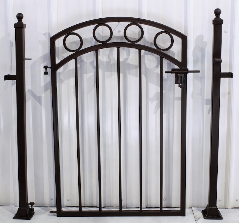 Steel Gate Rounded Circle Top Wrought Iron Entry Gate – Custom Metal Garden Gate - Etsy