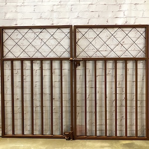 Henry Entrance Double Swing Gateway - 64&quot;w x 48&quot;t Opening - Wrought Iron Yard Gate - Custom Sizes Antique Style