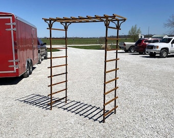 Ladder Leg Mission Garden Arbor | Wrought Iron Arbor for Climbing Roses & Vines 84.5in Tall