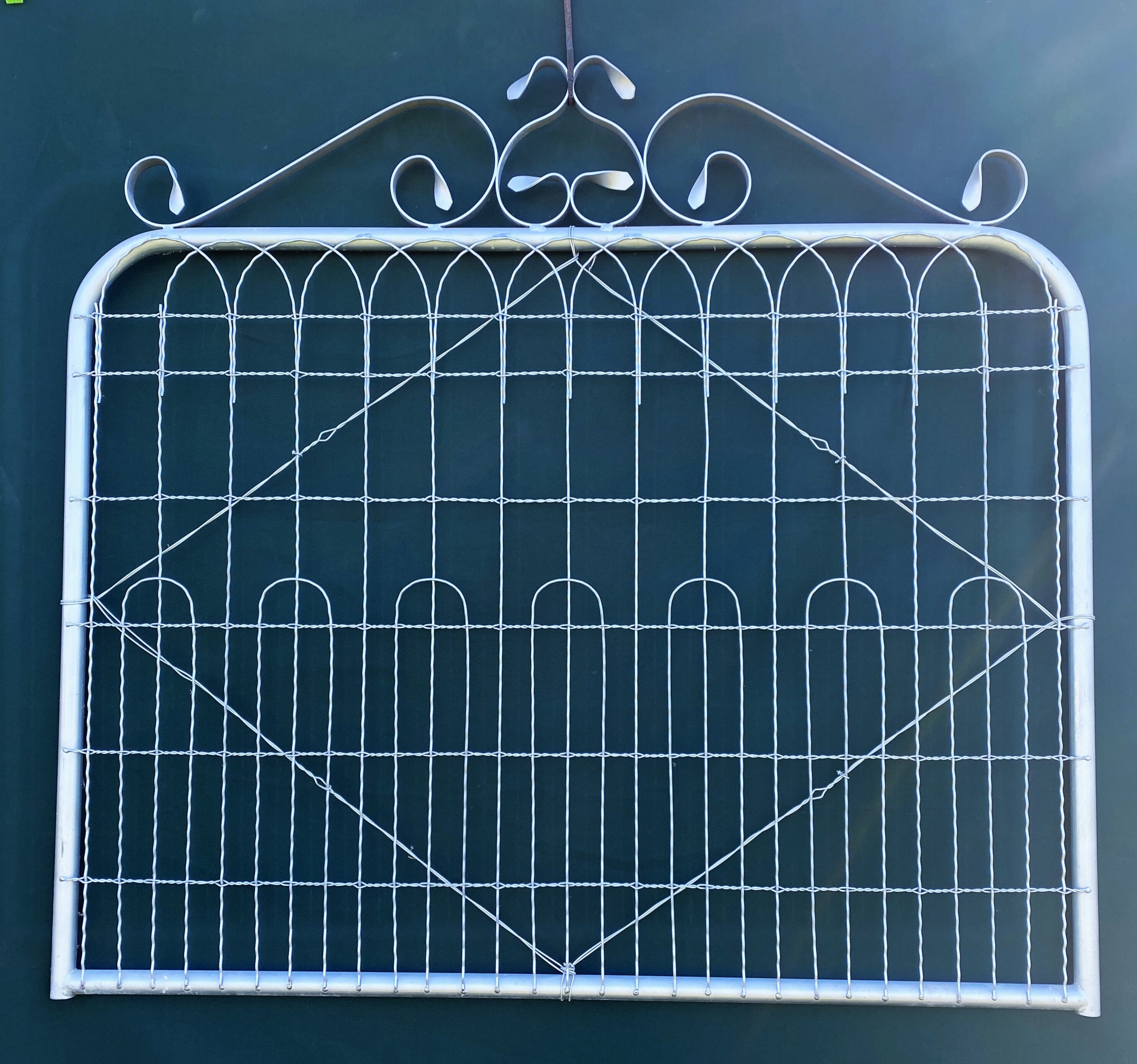 3't x 4'w Galvanized Loop Woven Wire Old Fashioned Yard Gate, Cemetery Fence Entry, Vintage Antique Looking, Garden Home Entrance Rabbit Pet