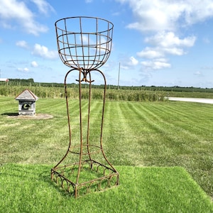 Wrought Iron Tall Sofia Plant Stand – 40" Sofia Rustic Outdoor Metal Flower Pot Holder