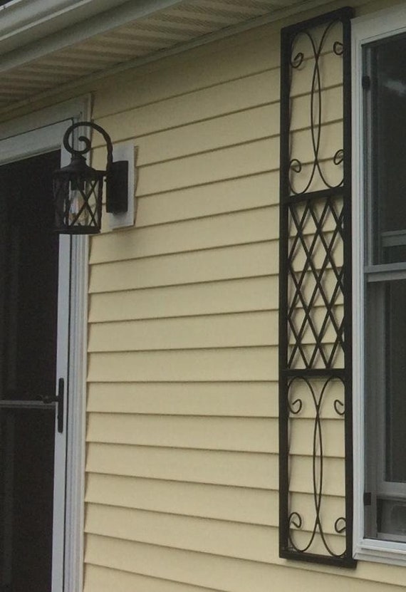 Exterior Wrought Iron Window Skiview Shutters Metal Wall ...