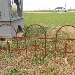Small Wrought Iron Garden Border Edging Fence 16 | Etsy