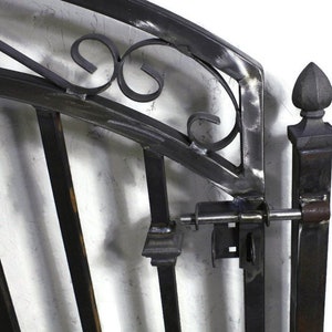 Center Divide Entrance 36 t x 60 w Donovan Wrought Iron Gate Great For Fencing Yards and Decks Curls And Spins Antique Style image 7