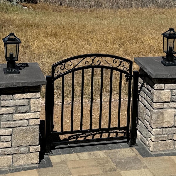 Handmade Wrought Iron Garden Gate – Antique Style Custom Delaney 36" Tall x 36" Wide