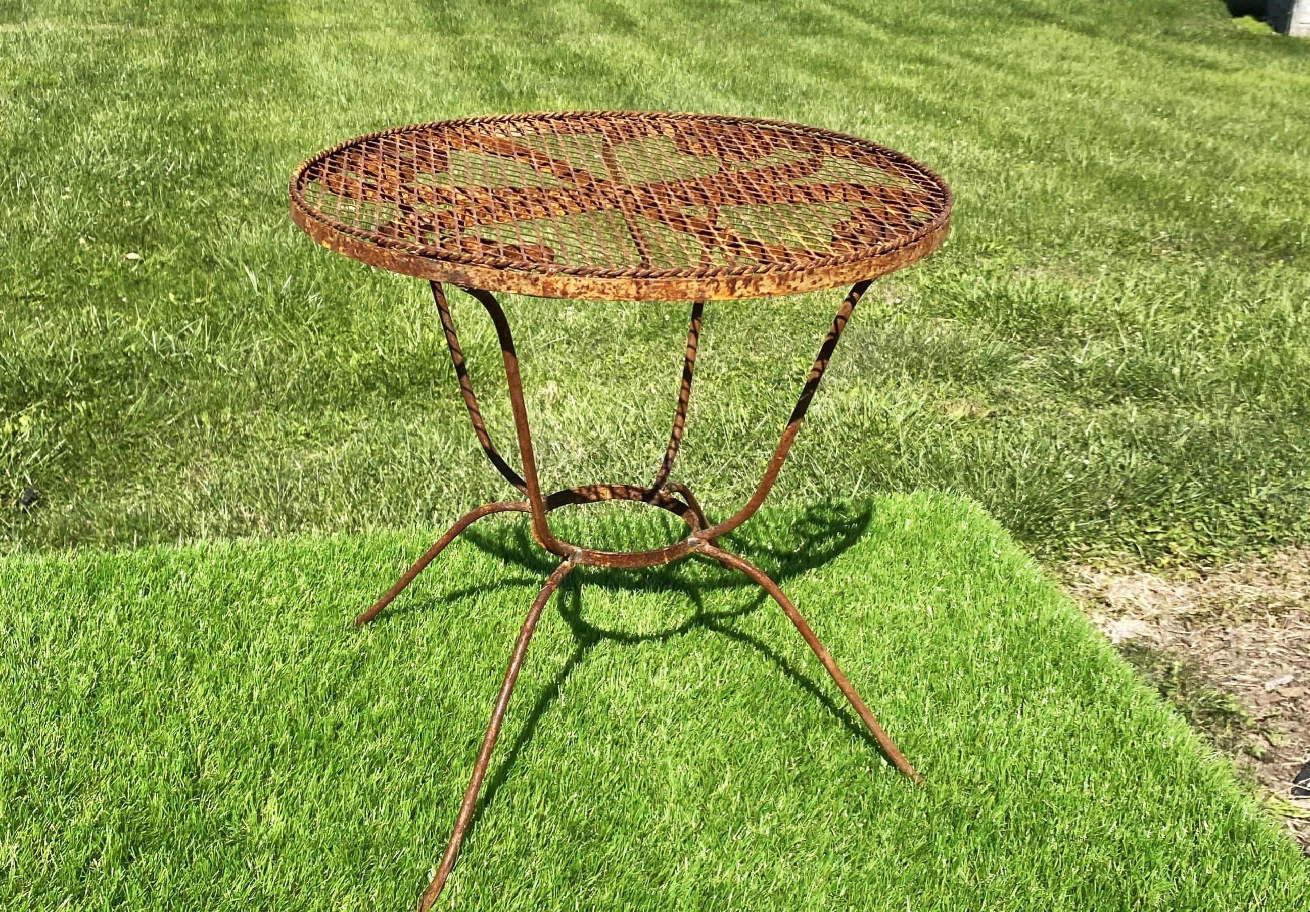 Small iron patio table new arrivals