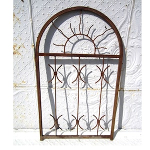 Wrought Iron Sun Architectural Wall Hanging - Metal Wall Art