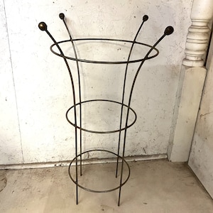 Wrought Iron Bella Topiary Peony Support - Tomato Cage Flower Trellis - 30&quot; Tall Medium Metal Plant Climber - Vegetable Garden Wire Stand -