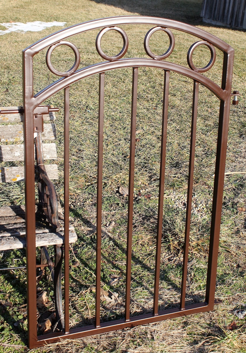 Steel Gate Rounded Circle Top Wrought Iron Entry Gate – Custom Metal Garden Gate - Etsy