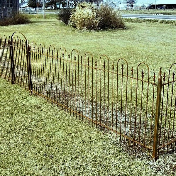 QTY- 8 PANELS POSTS - 29FT Solid Steel 4' Tall Fence Sections - Wrought Iron Fencin