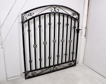 4ft Tall x 54in Wide Donovan Wrought Iron Garden Gate | Single Entry Gate | USA Made