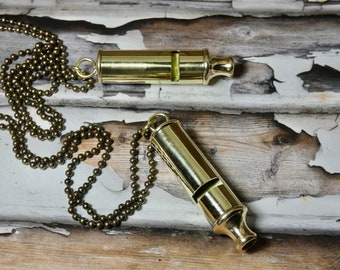 Brass Whistle, Loud Sounding whistle, Perfect Safety Whistle for Hiking or Running