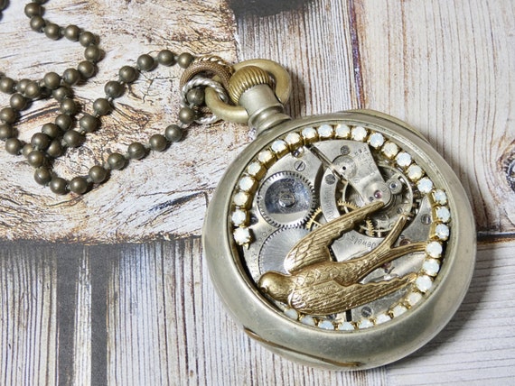 Steampunk Altered Pocket Watch Necklace - image 6
