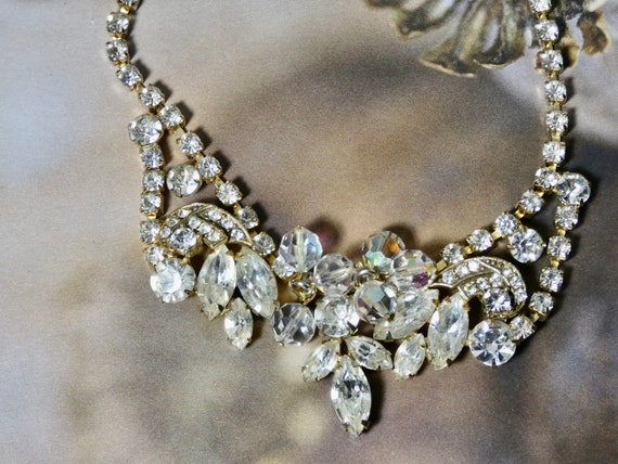 vintage choker, One of a Kind Rhinestone Necklace - image 6