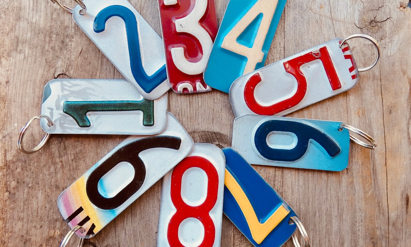 License Plate Keychains Repurposed From Authentic Plates Etsy