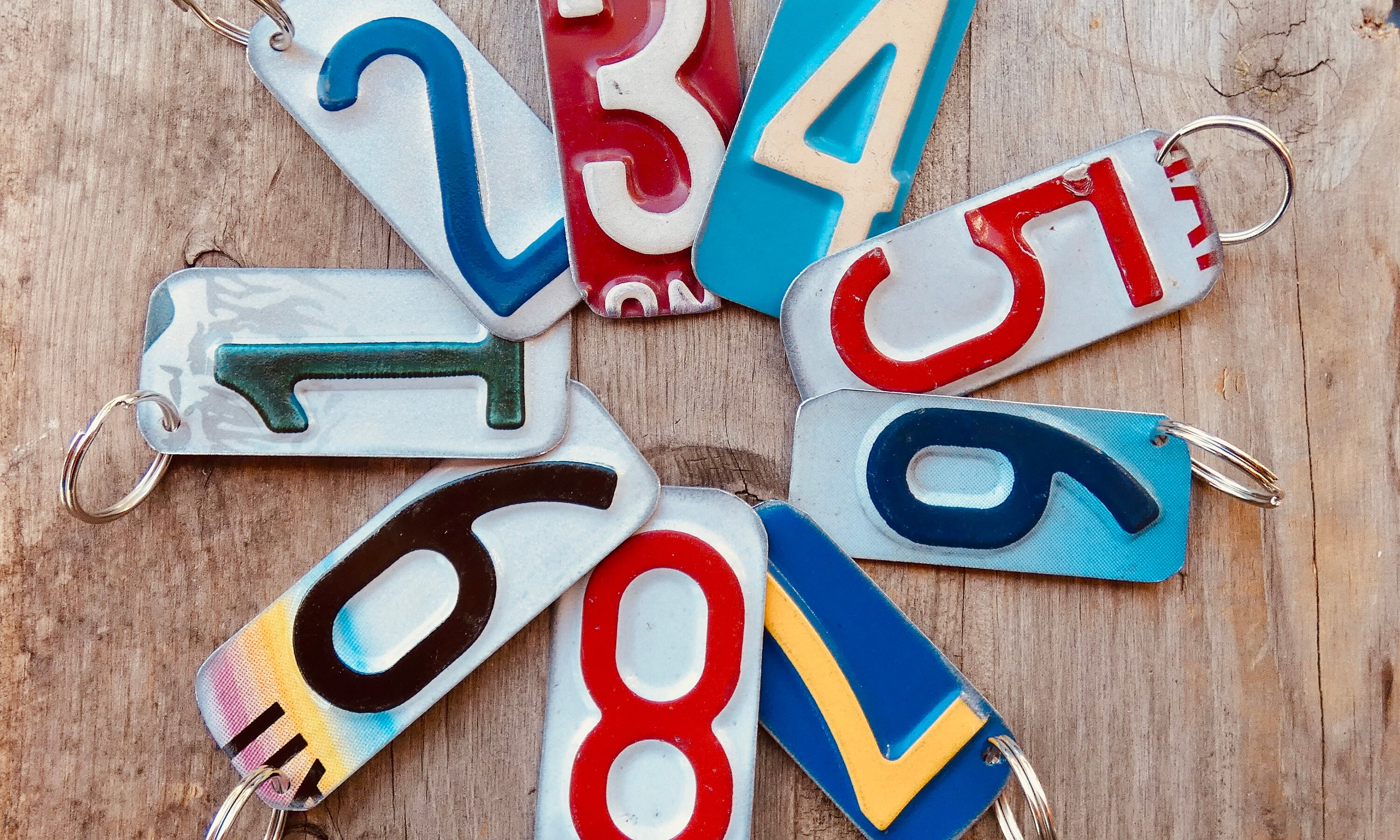License Plate Keychains Repurposed From Authentic Plates Numbers 1 9 Custom Decorative Signs Perfect Gift for All Ages Etsy