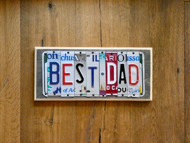 BEST DAD Custom License Plate Sign Or choose a customized Etsy
