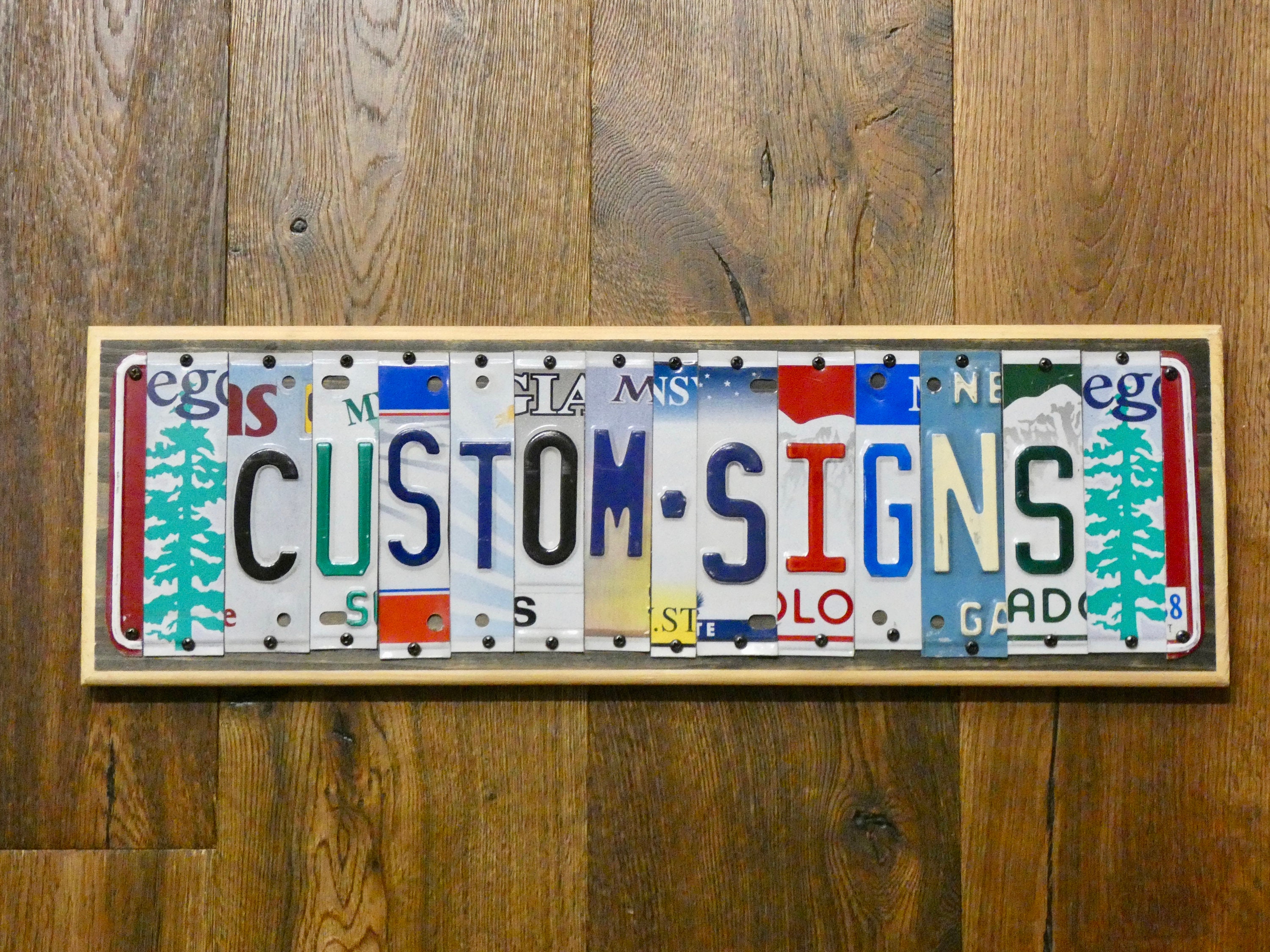 PEACE Custom License Plate Sign Or choose a customized sign Etsy