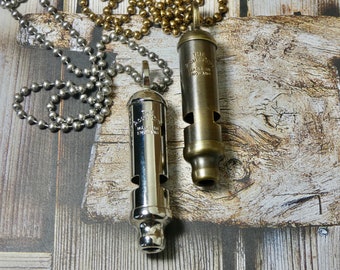 Whistle, Small Brass or Nickel Loud Sounding whistle