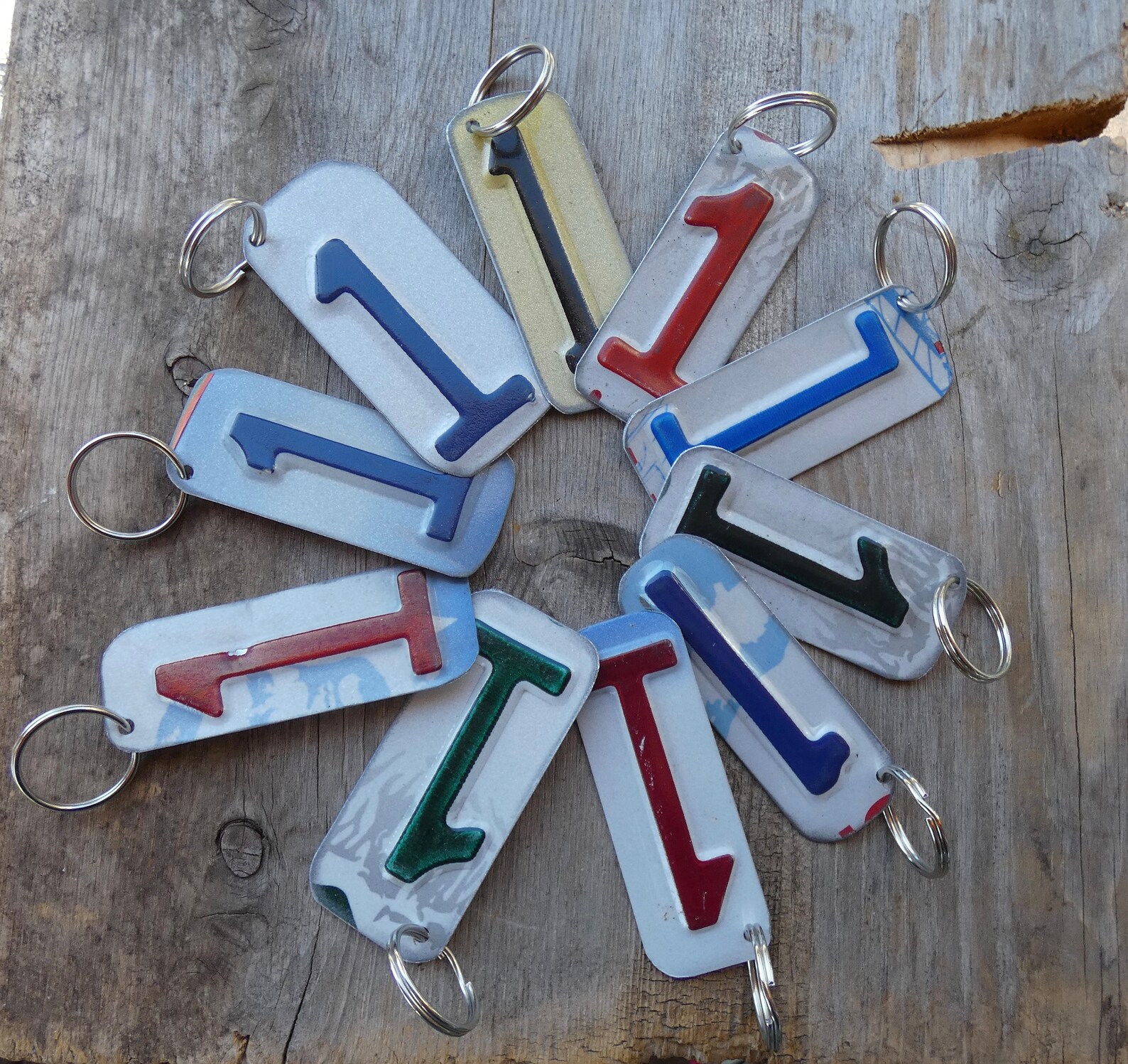 License Plate Keychains Repurposed From Authentic Plates Etsy