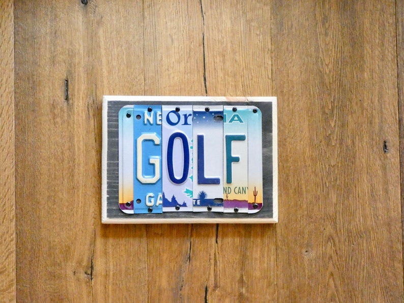 GOLF Custom License Plate Sign Or choose a customized sign Etsy