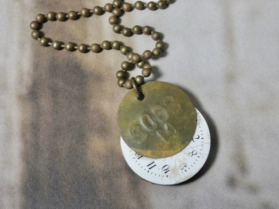 Gear necklace, steampunk altered brass watch neck… - image 7