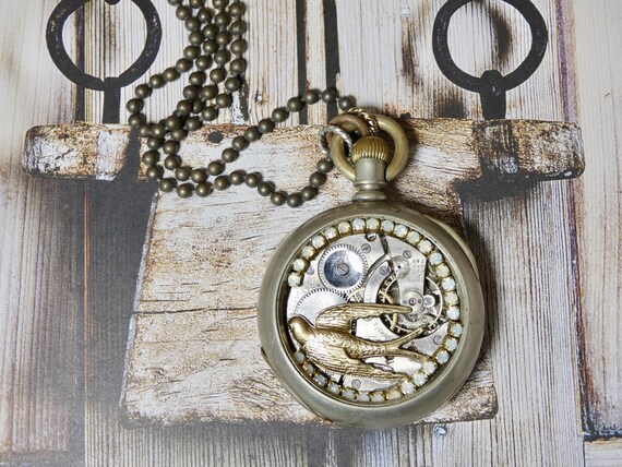 Steampunk Altered Pocket Watch Necklace - image 4
