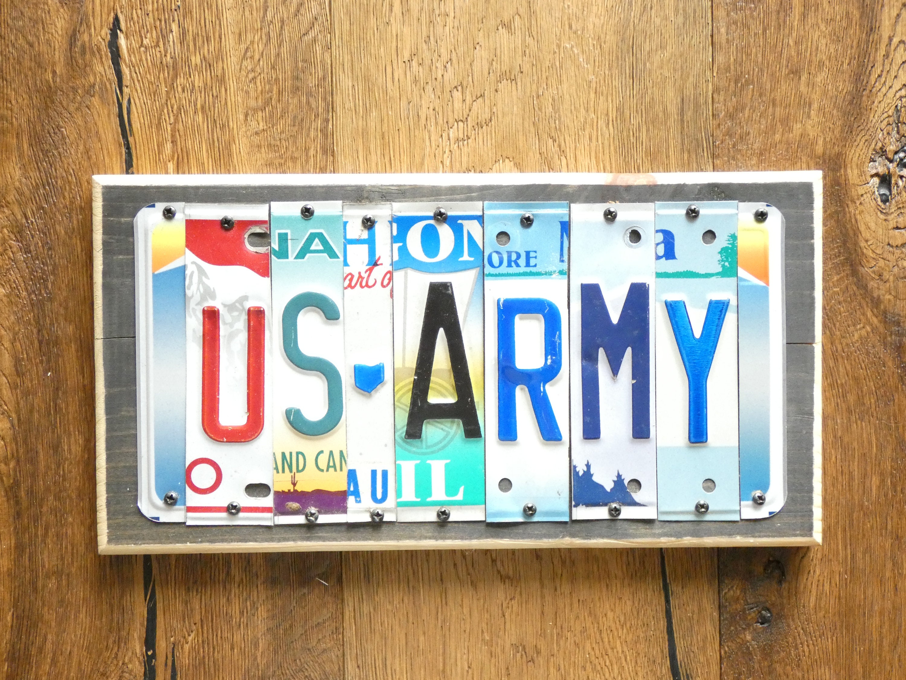 US ARMY Custom License Plate Sign Or choose a customized Etsy