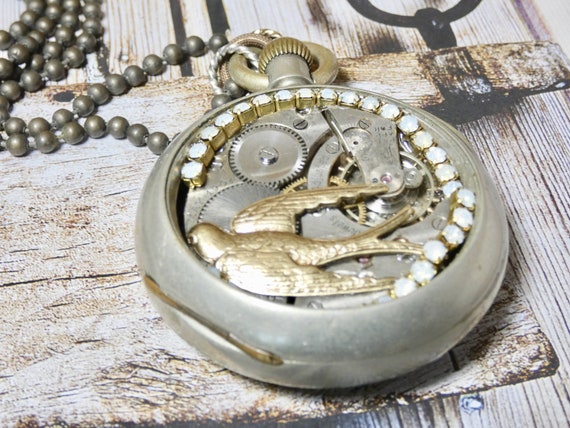 Steampunk Altered Pocket Watch Necklace - image 2